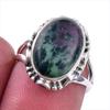 Ruby In Zoisite Handmade Lab-Created 925 Sterling Silver Jewelry Ring S.6 W4h69