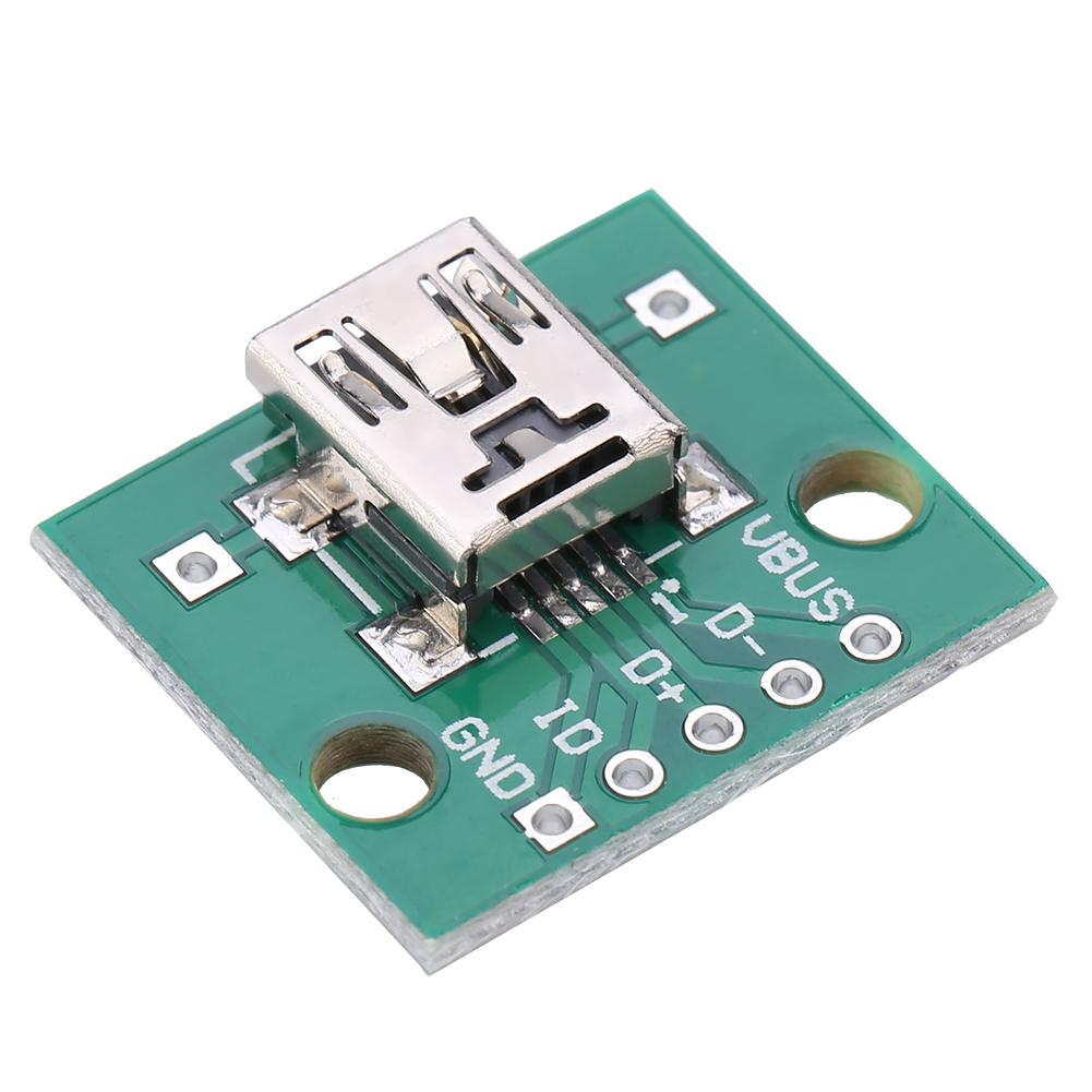 10 шт. Мини USB к DIP адаптерная плата 5P для 2,54 мм печатной платы DIY USB источник питания