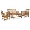 Day and Night - Day and Night Garden Furniture Set 4 Pieces Solid Acacia Wood