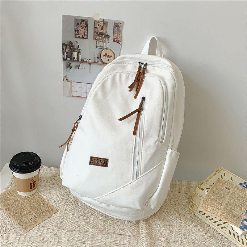 Женский рюкзак Ретро-рюкзак для школьников Женский однотонный школьный рюкзак большой вместимости Дорожный рюкзак Офисная компьютерная сумка