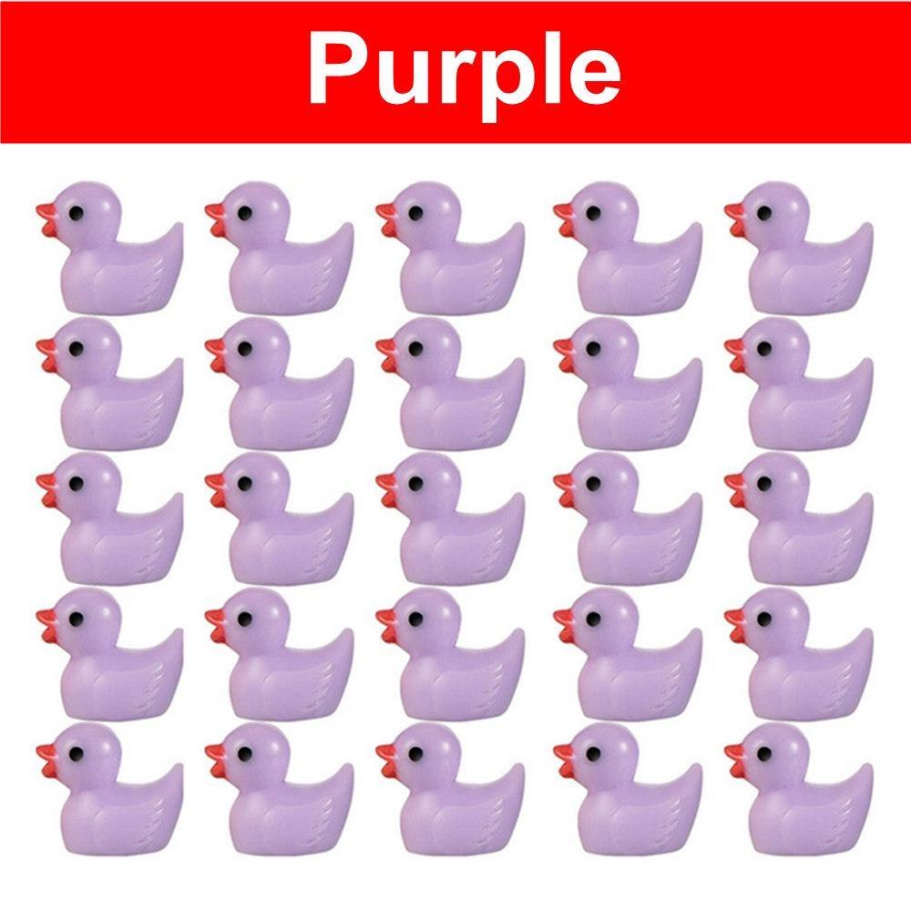 100/50/25/5 шт. милые смоляные мини-уточки, миниатюрная ферма, искусственные фигурки животных, украшение, крошечная утка для дома, сказочный сад, микропейзаж, декор в горшках