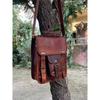 Bag Brown Shoulder Genuine Satchel Vintage Goat Leather Messenger