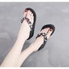 Flip-flops Female Slippers Female Shoes Ms. Students Korean Version of External Wear Cool Slippers New High with Thick Bottom Summer Beach Shoes
