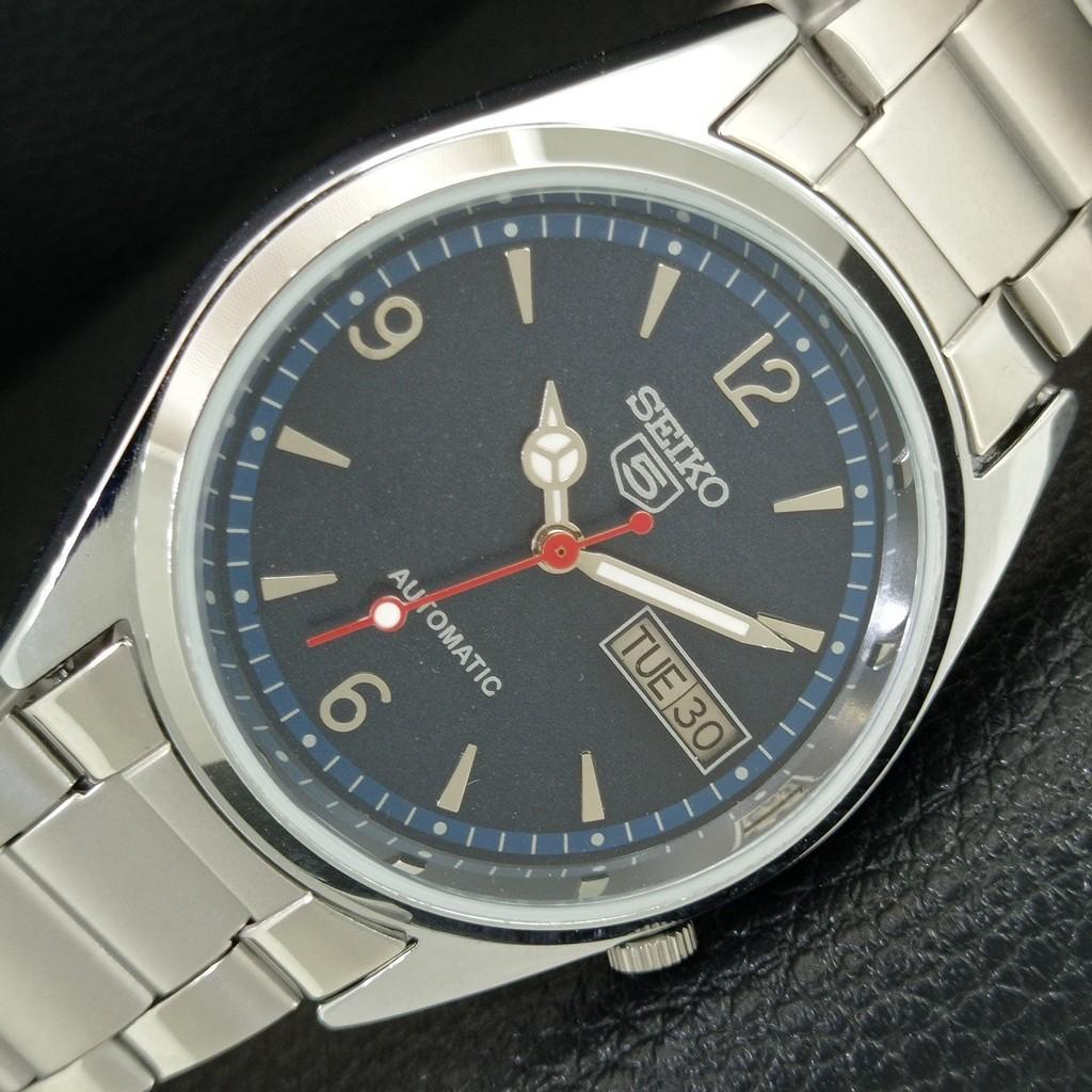 ОТРЕМОНТИРОВАННЫЕ ЯПОНСКИЕ МУЖСКИЕ АВТОМАТИЧЕСКИЕ ЧАСЫ SEIKO 5 7009A ВИНТАЖНЫЕ СИНЕГО ЦВЕТА a446153-1