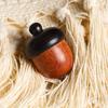 6.6*4.5Cm Pill Box Case Solid Wood Bottle Holder Wooden Rescue Container Pendant