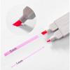 6pcs Super Soft Double Head Highlighter Pens Set Brush Tip Light Color Marker Spot Liner for Drawing Painting Art School