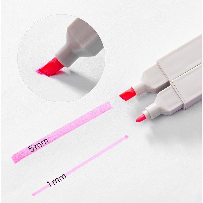 6pcs Super Soft Double Head Highlighter Pens Set Brush Tip Light Color Marker Spot Liner for Drawing Painting Art School