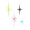 4Pcs Metal Starburst Wall Decoration Retro Mini Mid-Century Starburst Wall Art Sculpture Home Bedroom