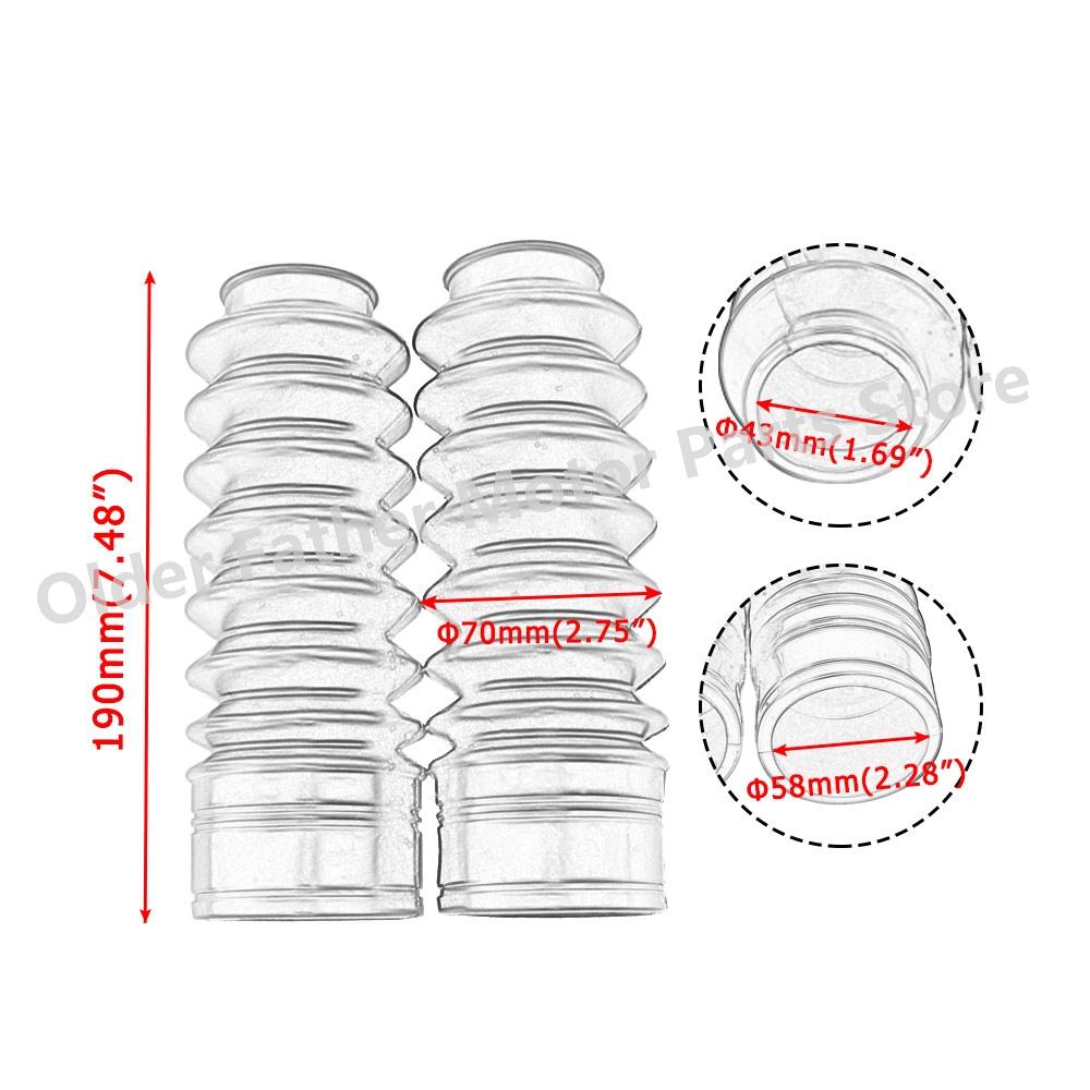 Motorcycle Accessory Rubber Front Fork Cover Gaiters Gators Boot Shock Protector Dust Guard For Triumph Climber T100 T120 T900