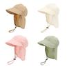 New Summer Toddler Sun Hat with Shawl Soft Brim Quick Dry Outdoor Activities Cap for 1-3Y Boys and Girls Beach UV Protection Hat