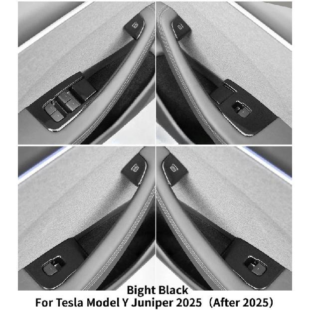 For Tesla Model Y Juniper 2025 Car Window Control Panel Protective Cover & Switch Button Sticker Interior Accessories