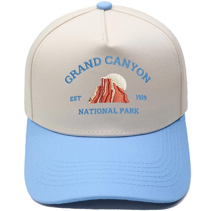 GRAND CANYON Truck driver hat embroidered retro color matching baseball cap men's and women's outdoor leisure hat