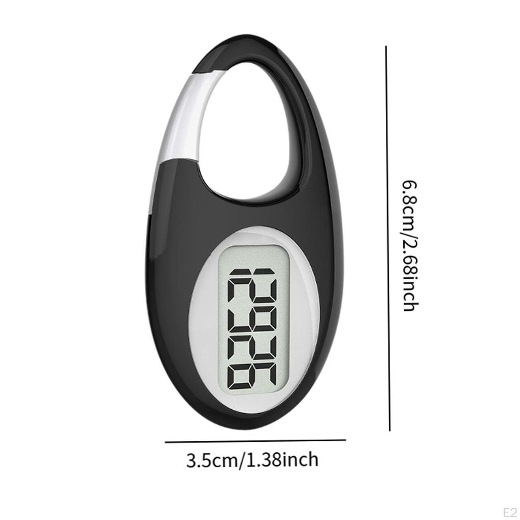 3D Pedometer for Walking with Carabiner Clip Kids And Adults Fitness Tracking