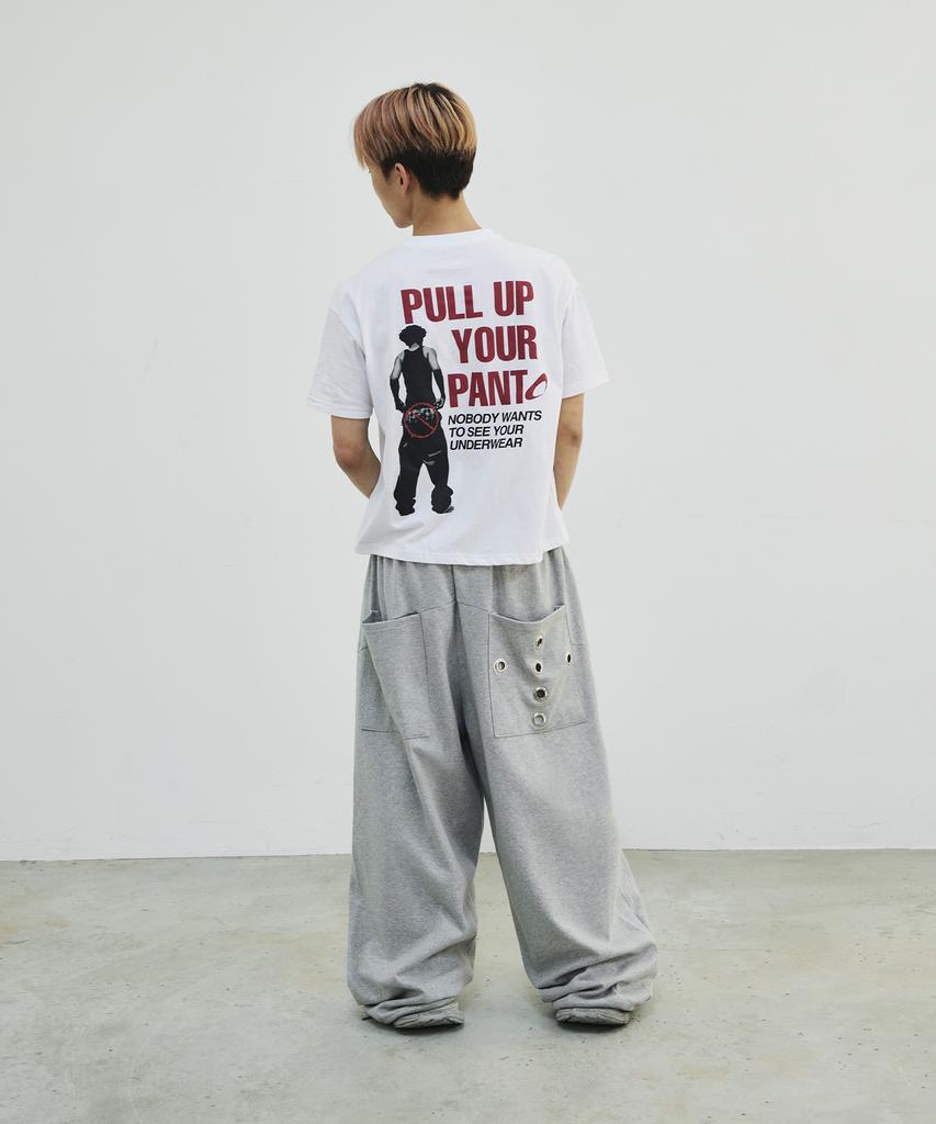 SCALLYWAG Summer Mega Wide Eyelet Training Pants [Grey]