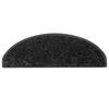 vidaXL Stufenmatten 15 Stk. 65x21x4 cm Schwarz Halbrund Groß
