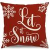 Christmas Decoration Pillowcase Red Snowflake Christmas Tree Pillow Cover Living Room Sofa Cushion Cover Room Home Decoration
