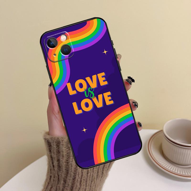 LGBTQ Lesbian Gay Pride Rainbow Case For iPhone 15 14 13 12 11 16 Pro Max Mini 7 8 Plus X XR XS Max Back Cover