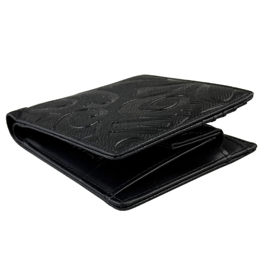 Folding Big Money Simple Stylish [Frank Miura] Bi-fold Wallet, Wallet, Men's & Women's, Holder, & (Embossed Black)