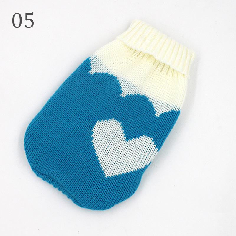 1 шт., одежда для собак чихуахуа, свитер для домашних животных, пальто для кошек, теплая водолазка, вязаный жилет, костюм плюшевого щенка