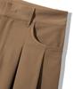 TRILLION Double Inverted Tuck Wide Pants [Beige]