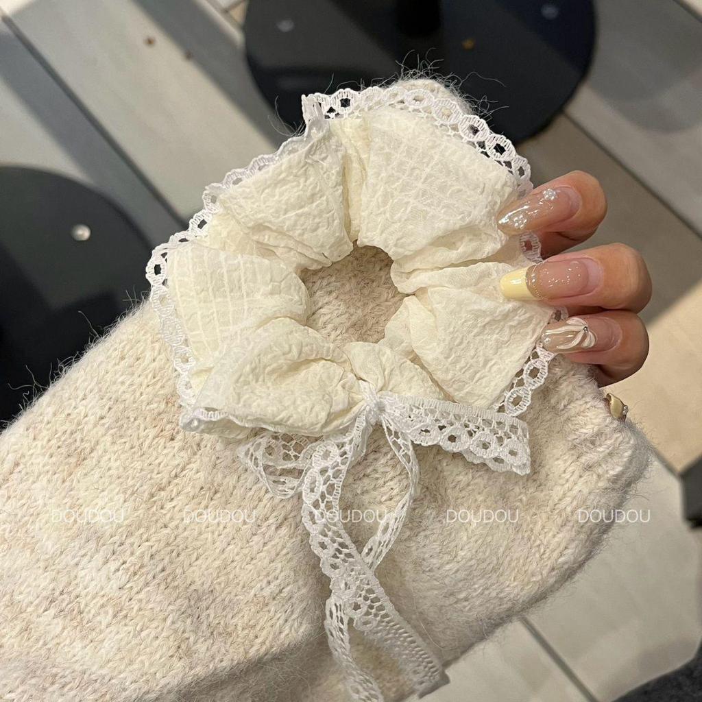 French-Korean Double-Layer Ballet Lace Extra Large Hair Scrunchie