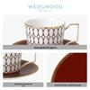 Wedgwood Набор из позолоченной малиновой чайной чашки и блюдца