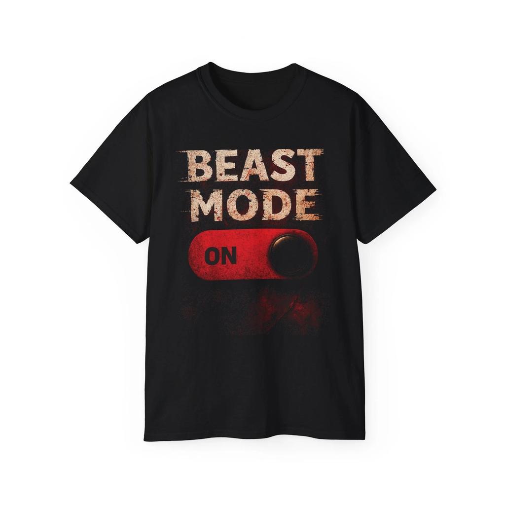 Beast Mode ON Unisex Cotton Tee, Workout Shirt, Fitness Tee, Gym Apparel,