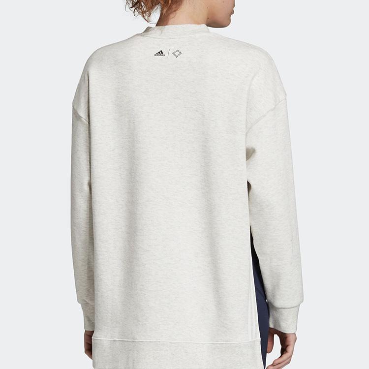 adidas Повседневная спортивная толстовка второго слоя, женские топы, белая DT4138
