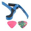 Guitar Capo Alloy Quick Release Electric Guitar Capo Set with 2PCS Guitar Picks for Banjo Mandolin