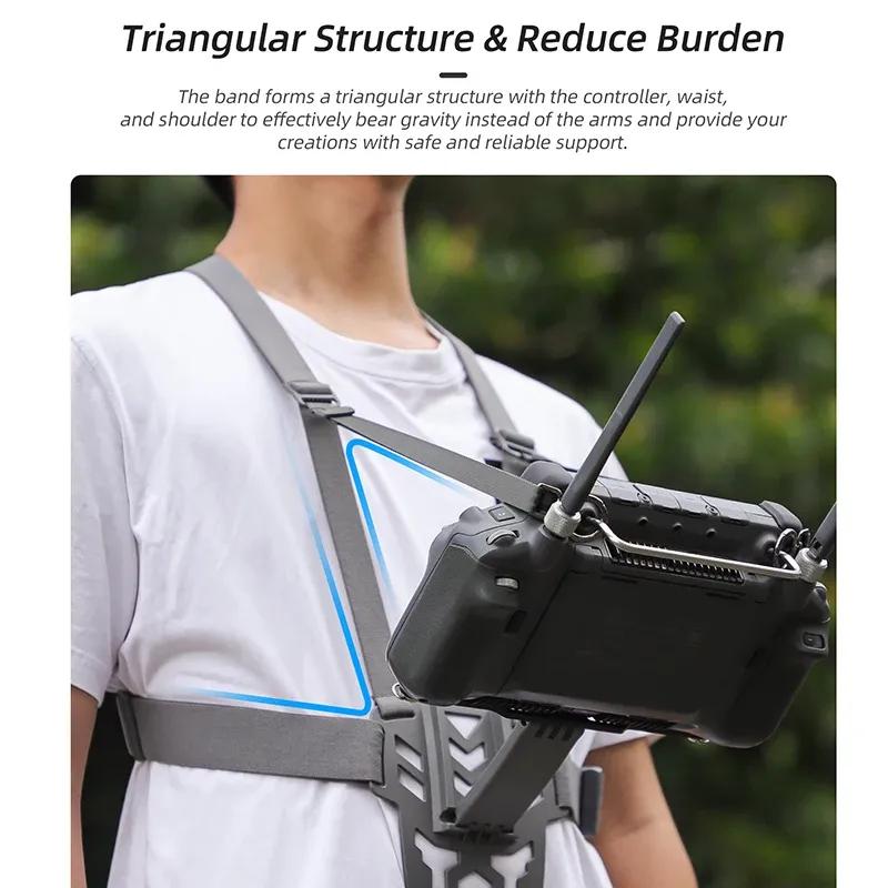 Chest Strap for DJI RC Plus 2 Remote Control Lanyard bdomen Support Bracket for DJI gras T100/T70/T60/T50/Matrice 4E Drone