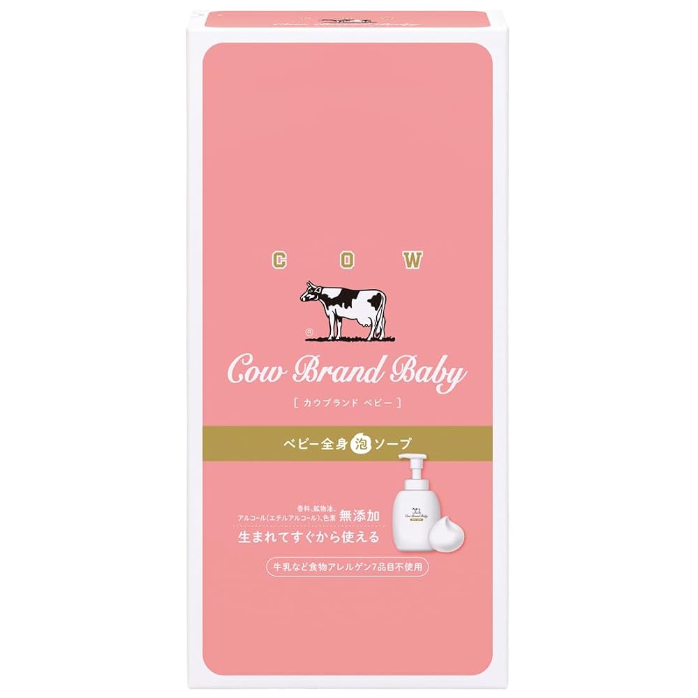 Cow Brand Baby Foaming Body Soap with Pump 400mL 90% Food Ingredients Low discomfort