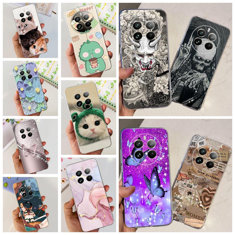 For Realme 12 Pro Plus Case Soft Clear TPU Silicone Phone Case For Realme 12 Pro Pro+ Cute Cartoon Shockproof Back Cover Fundas