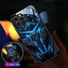 Геометрия LED Светящийся Чехол для Телефона Для iPhone 16 15 13 Pro 12 Mini 14 Plus 11 XS Max X XR 8 7 Роскошный Схематичный Звонок Светящийся Корпус