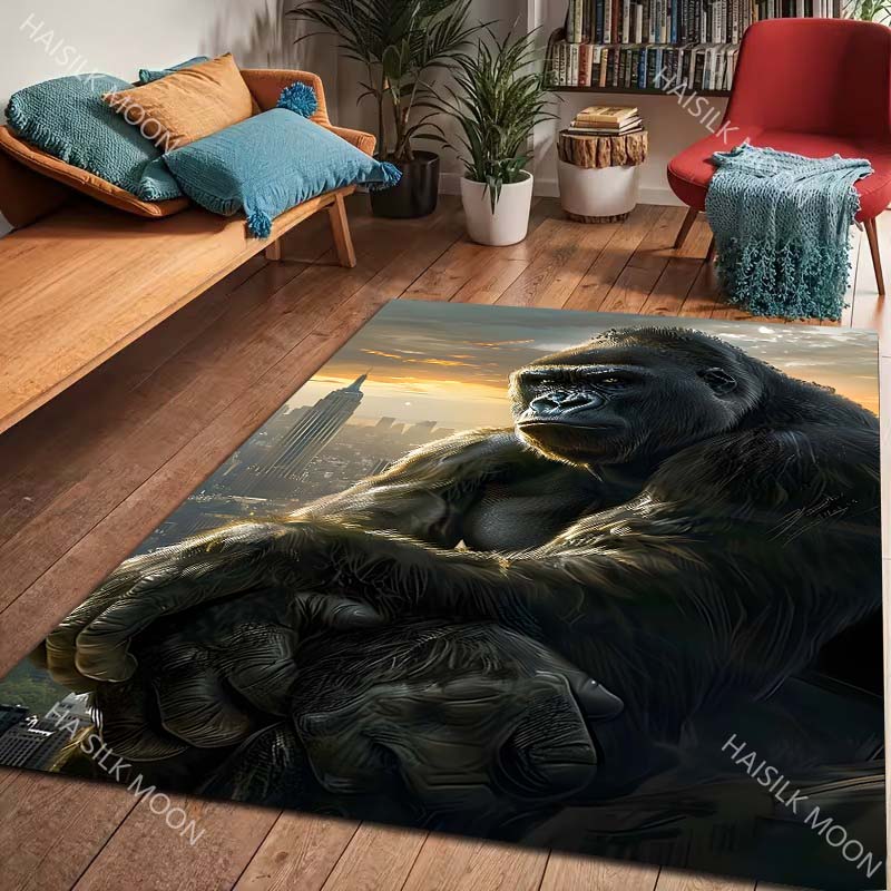 Multi-Size Classic Movie Gorilla Pattern Carpet for Living Room Bedroom Sofa Home Decor Non-slip Floor Mat Large Size