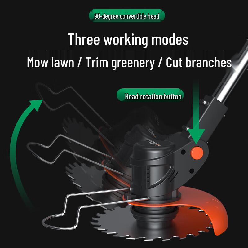 Беспроводная электрическая газонокосилка Lichen, штепсель CN (адаптер в комплекте)