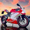 1:12 1199 Panigale Сплав Гоночный Мотоцикл Модель Литой Металлический Игрушечный Уличный Спортивный Мотоцикл Модель Звук и Свет Детский Подарок
