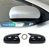 1 Pair Car Rear View Driver Passenger Side Mirror Cover Cap Overlay Black for Kia Forte Cerato K3 Mirror Covers