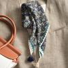 Silk Wool Double-Sided Heterochrome Ethnic Style Retro 70 Velvet Small Square Scarf Silk Scarf Women'S Warm Shawl Light Luxury Scarf Scarf