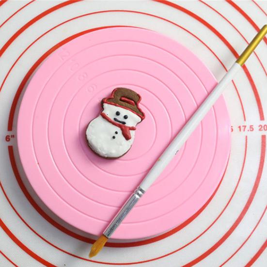 Практичная вращающаяся подставка для торта 14 см с масштабным дизайном, пластик «сделай сам»