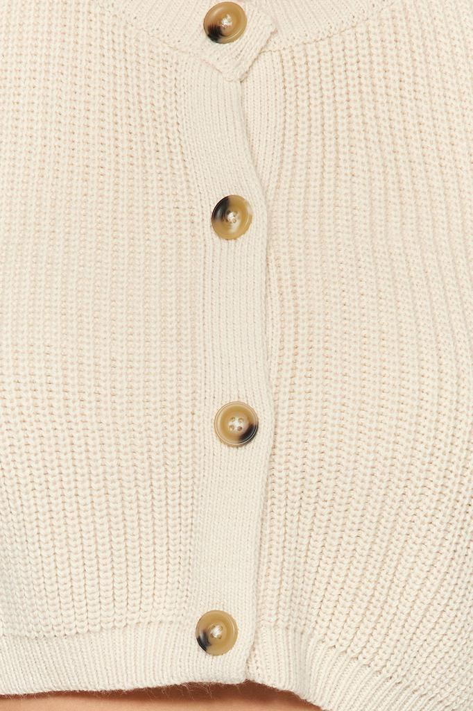 Women's Fashion Stylish Cardigan Navy Blue Super Crop Basic Knitwear Cardigan