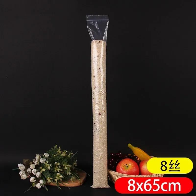 100 шт. полиэтиленовые длинные прозрачные пакеты с застежкой-молнией, прямоугольные пластиковые толстые упаковочные пакеты, многоразовые тонкие толстые упаковочные пакеты с застежкой-молнией