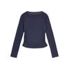 Puma Женская американская винтажная облегающая вязаная футболка с длинным рукавом