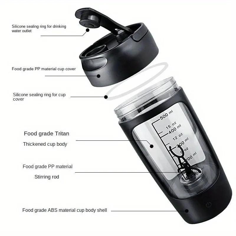 Electric Protein Powder Mixing Cup Automatic Shaker Mixer Shake Bottle Milk Coffee Blender Kettle fro Gym outdoor