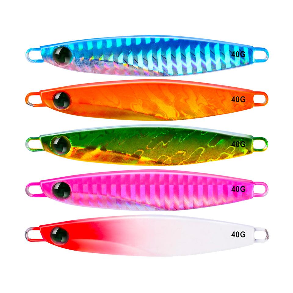 Lure Colorful Prismatic Bait Biomimetic Hard Bait 5 Color Lead Fish DW379-40G