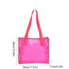 Square Transparent Handbag Candy Color PVC Tote Bag Casual Waterproof Shoulder Bag  Female