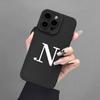 Чехол для iPhone 15: Дизайн с большой буквой N Heart, полная защита линз, устойчивость к износу и падениям