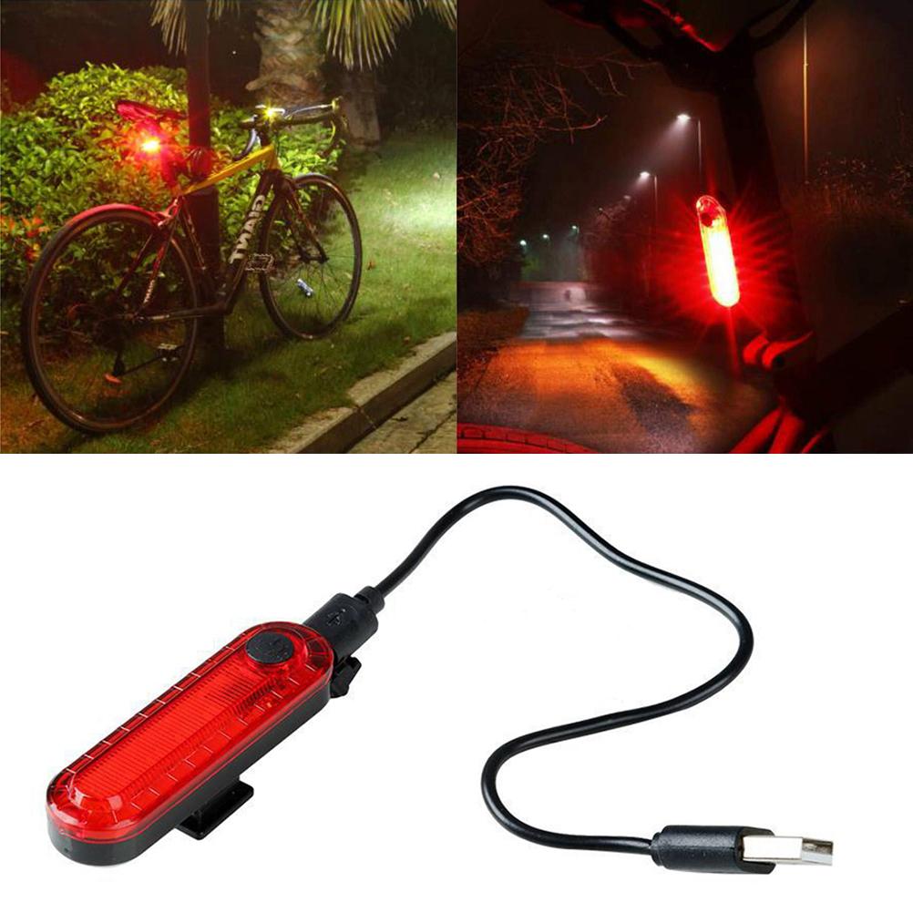 2 шт. Задний велосипедный фонарь для горного велосипеда, ультраяркий, USB перезаряжаемый, задние фонари, красный, светодиодный