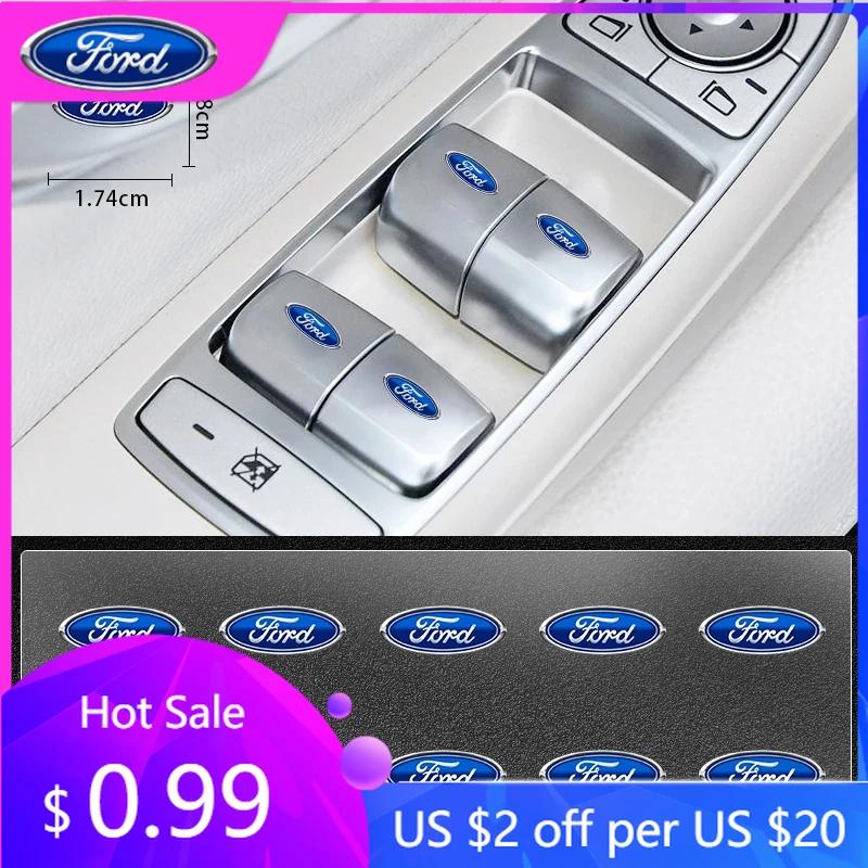 Car Sticker Car Start Button Small Sticker Window Control Button Small Sticke For Ford Focus 2 MK2 3 4 ST Mondeo Suit Fiesta Mus