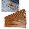 36PCS 18 Size Carbonized Bamboo 25cm Crochet Single Pointed Knitting Needles Sweater Needle with A Full Set of Beads