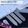 Double-Sided Crystal Glass Nail File: Transparent Polishing Stick for Manicure & Nail Edge Care
